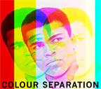 Colour separation, an image created by pop artist Trevor Heath