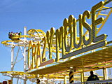 The Crazy Mouse ride on Brighton Pier photographed by artist Trevor Heath