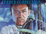 An original portrait print of Gene Hackman as Popeye Doyle in The French Connection by pop artist Trevor Heath