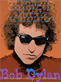An original portrait print of Bob Dylan by pop artist Trevor Heath