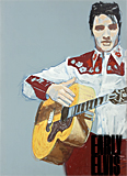 Early Elvis poster painted by artist Trevor Heath