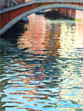 Oil painting of A Moment's Reflection, Venice, by artist Trevor Heath