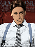 An original portrait print of Al Pacino as Michael Corleone in The Godfather by pop artist Trevor Heath