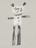 A portrait of Panda drawn by artist Trevor Heath