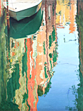 Oil painting of Calm Reflections, Venice, by artist Trevor Heath