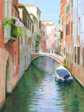 Acrylic painting of Ponte Malpaga, Venice by artist Trevor Heath
