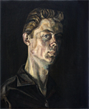 Self-portrait at 17 painted by artist Trevor Heath