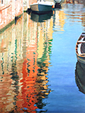 Oil painting of Time and Tide, Venice by artist Trevor Heath